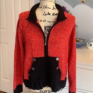 Vintage Fia Italia Hand loomed Full Zip Cardigan
